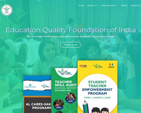 eqfi org website design glomax technology portfolio